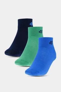 Hot 4F Skarpety Chłopięce Za Kostkę 3-PACK JWAW23USOCM232-90S Multikolor