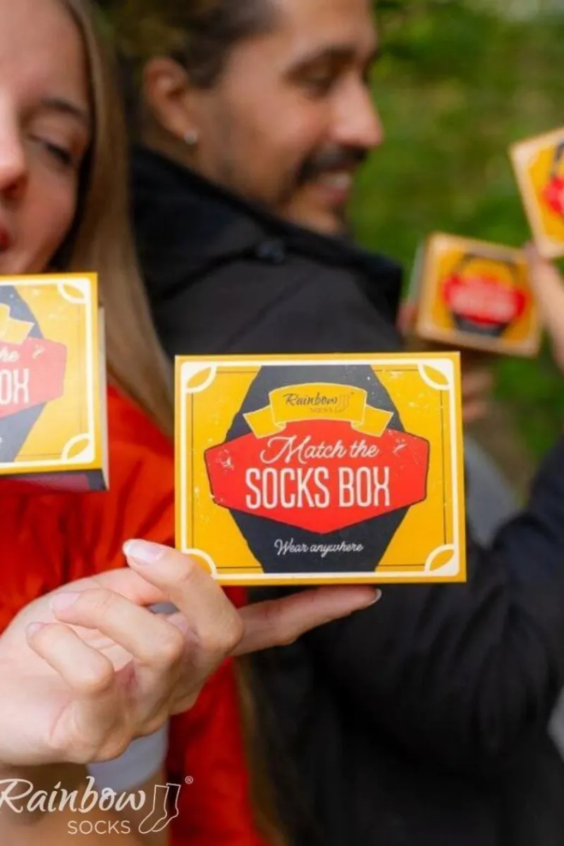 Skarpetki|Skarpetki>ZOOKSY/RAINBOW SOCKS Skarpety MATCH BOX Zapałki 1 Para Rainbow Socks