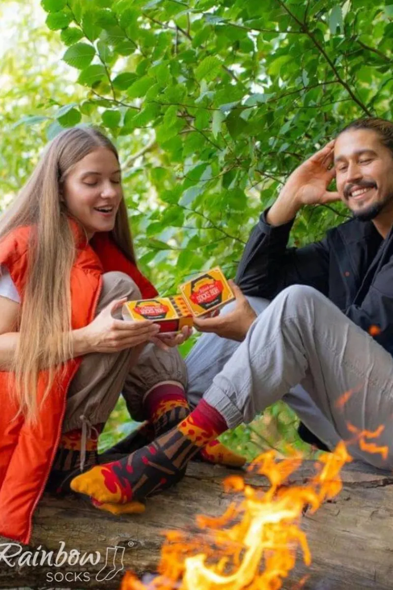 Skarpetki|Skarpetki>ZOOKSY/RAINBOW SOCKS Skarpety MATCH BOX Zapałki 1 Para Rainbow Socks