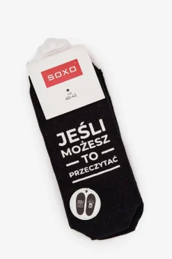 New SOXO Skarpety Stopki Męskie Z Napisami Podaj Mi Piwo Czarne