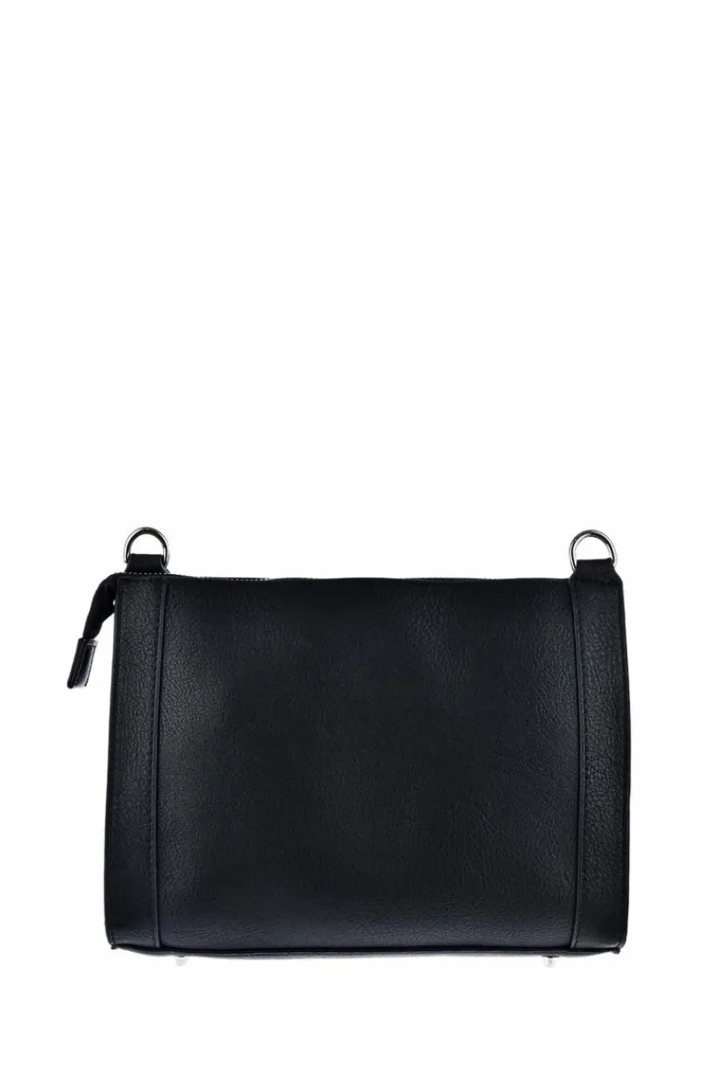 Big Star Shoes Skórzana Listonoszka Z Ćwiekami Big Star KK574136 Czarna