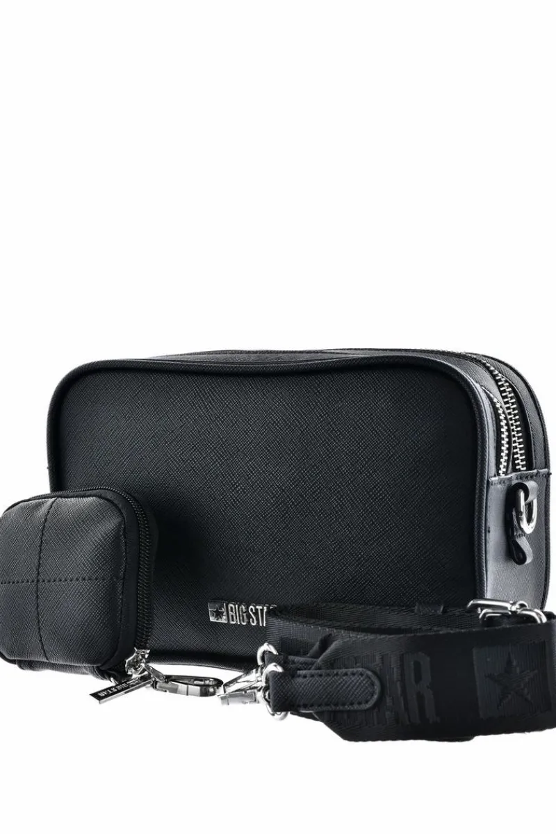 Torebki Klasyczne|Listonoszki>Big Star Shoes Skórzana Torebka Listonoszka Big Star LL574111 Czarna