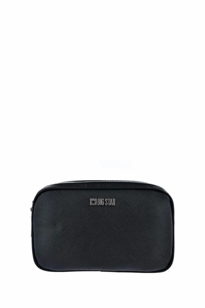 Big Star Shoes Skórzana Torebka Listonoszka Big Star KK574079 Czarna