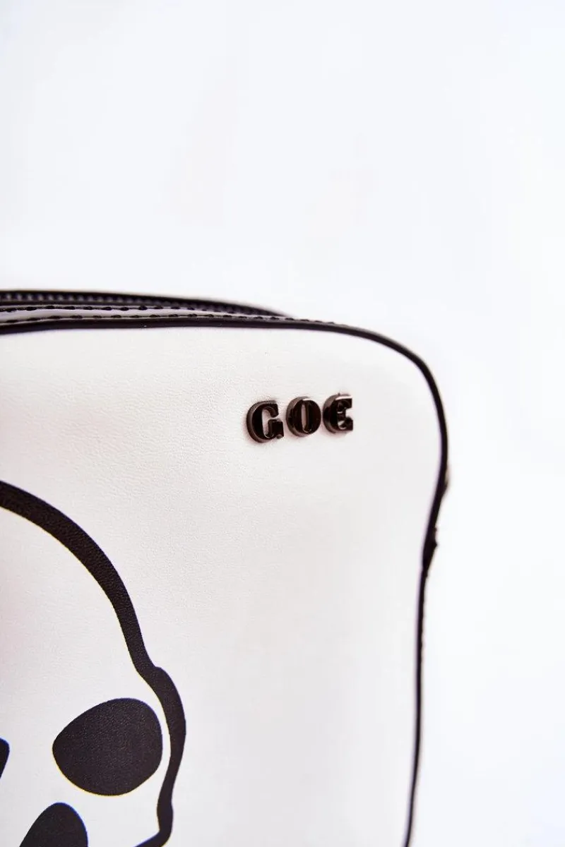 Torebki Klasyczne|Listonoszki>GOE Skórzana Torebka Listonoszka W Print ZNJ013 Czarno-Biała