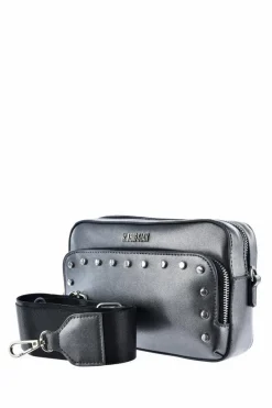 New Skórzana Torebka Listonoszka Big Star KK574126 Srebrna Torebki Klasyczne|Listonoszki