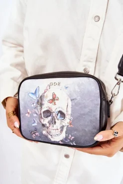 Best GOE Skórzana Torebka Listonoszka ZNJ011 Czarna