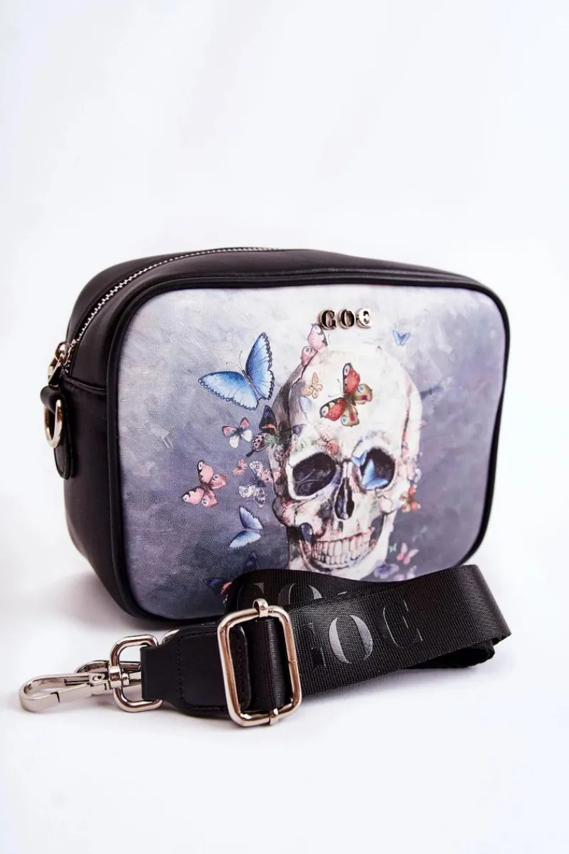 Best GOE Skórzana Torebka Listonoszka ZNJ011 Czarna