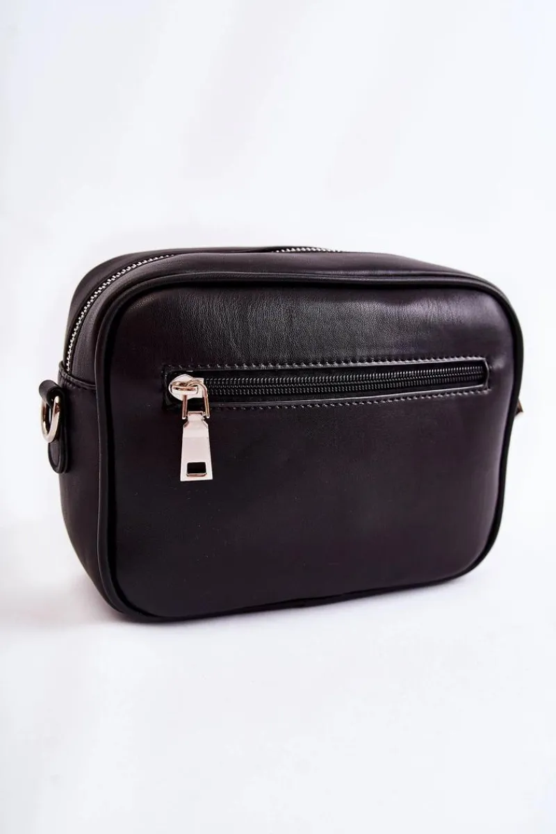 Best GOE Skórzana Torebka Listonoszka ZNJ011 Czarna