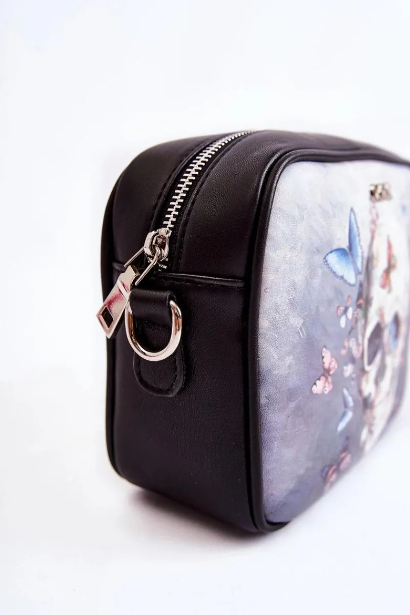 Best GOE Skórzana Torebka Listonoszka ZNJ011 Czarna