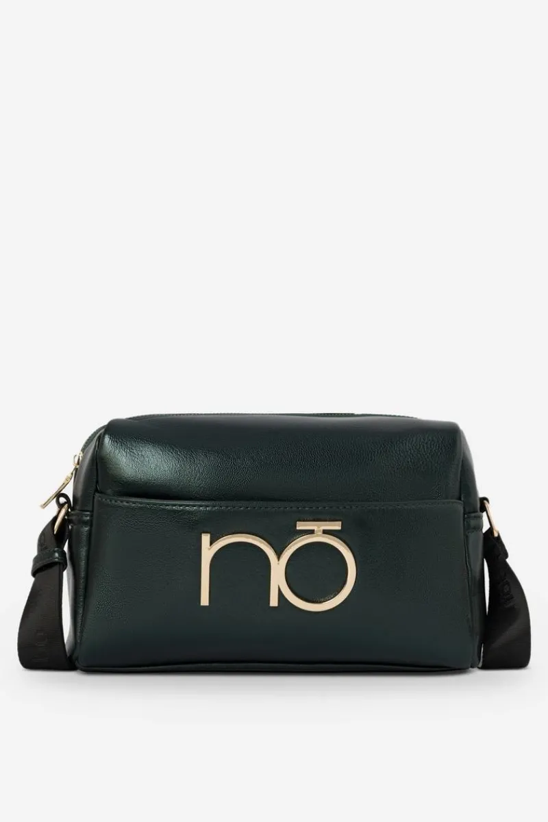 Clearance Nobo Skórzana Torebka NBAG-R3020-CM08 Ciemnozielona