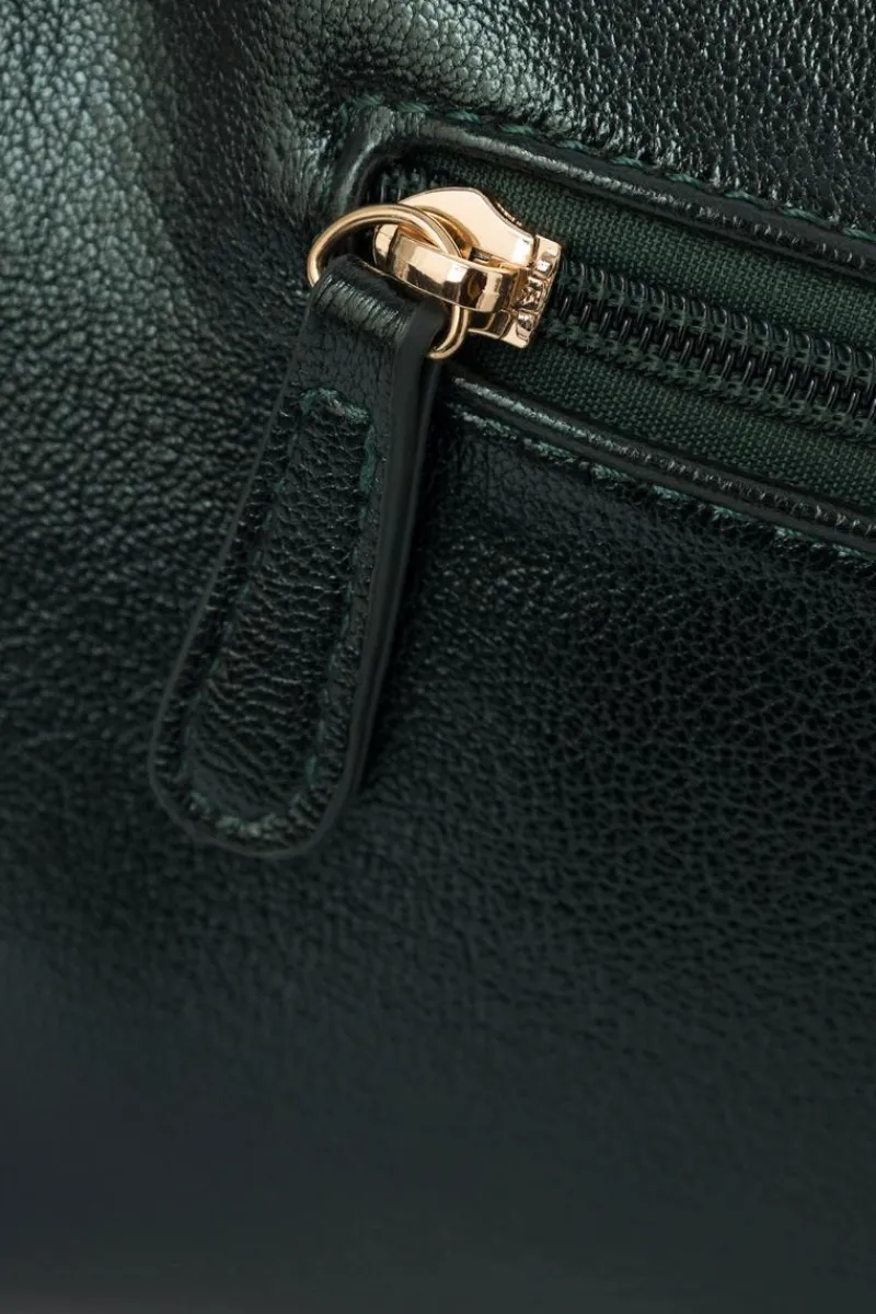 Clearance Nobo Skórzana Torebka NBAG-R3020-CM08 Ciemnozielona