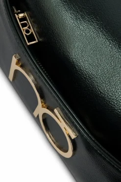 Clearance Nobo Skórzana Torebka NBAG-R3020-CM08 Ciemnozielona