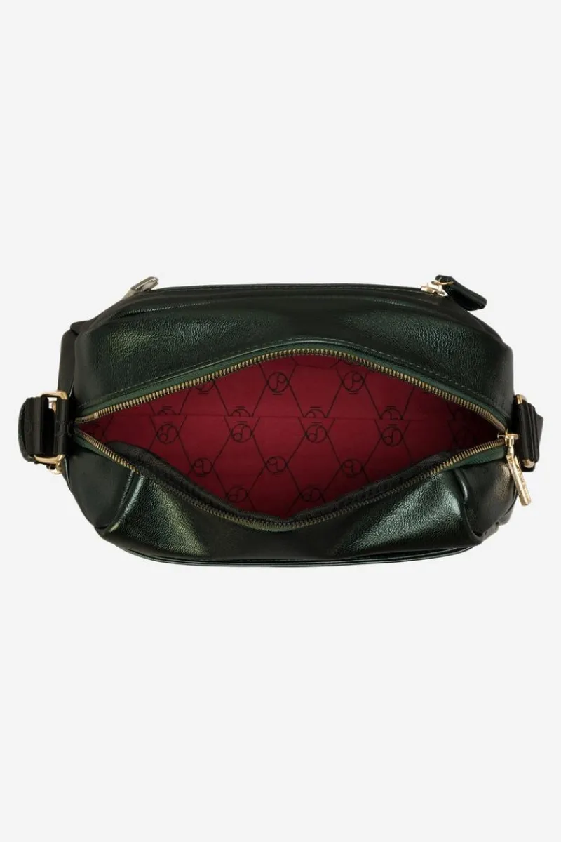 Clearance Nobo Skórzana Torebka NBAG-R3020-CM08 Ciemnozielona