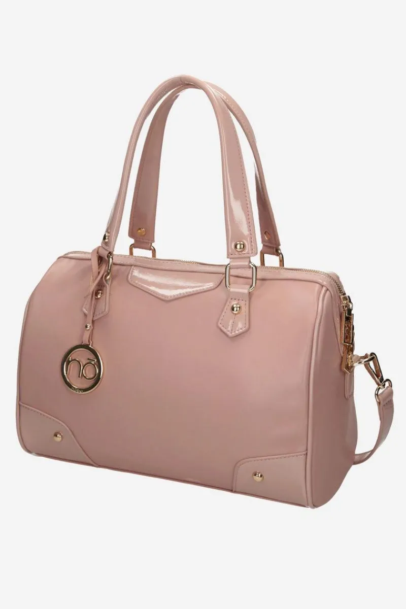 Skórzana Torebka NBAG-P5040-C002 Różowa Torebki Nobo|Torebki Kuferki