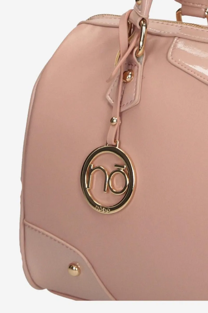 Skórzana Torebka NBAG-P5040-C002 Różowa Torebki Nobo|Torebki Kuferki