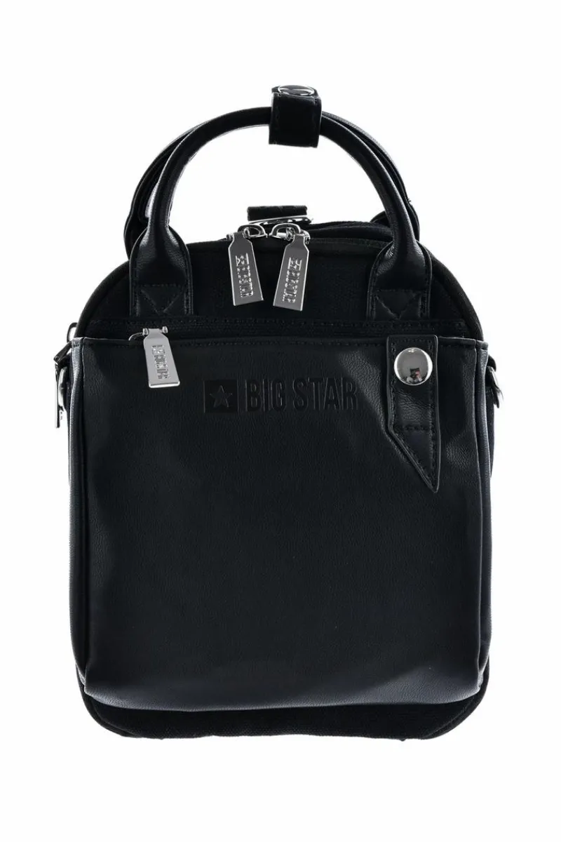 Plecaki|Torebki Klasyczne>Big Star Shoes Skórzana Torebka Plecak 2w1 Big Star LL574049 Czarna