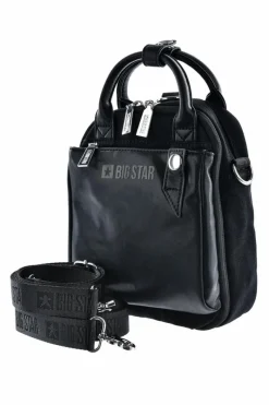 Plecaki|Torebki Klasyczne>Big Star Shoes Skórzana Torebka Plecak 2w1 Big Star LL574049 Czarna