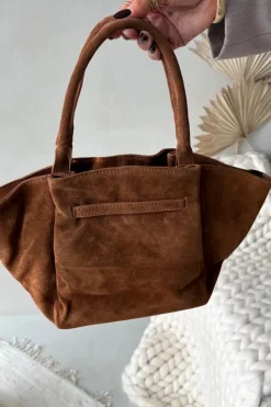 Discount Boto Skórzana Zamszowa Torebka Camel Orselle Brązowy