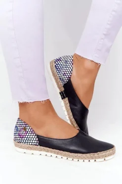 Maciejka Skórzane Baleriny 05056-01 Czarne