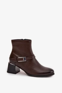 Botki Ocieplane|Brązowe I Beżowe Botki><noscript><img width=