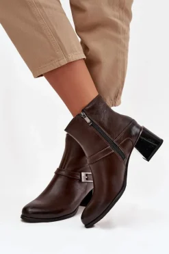 Botki Ocieplane|Brązowe I Beżowe Botki><noscript><img width=