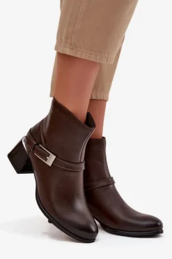 Botki Ocieplane|Brązowe I Beżowe Botki><noscript><img width=