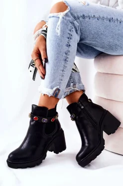 Botki Na Słupku|Czarne Botki><noscript><img width=