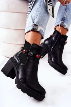 Botki Na Słupku|Czarne Botki><noscript><img width=