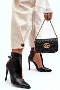 Czarne Botki|Botki Na Obcasie><noscript><img width=