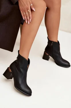 Botki Ocieplane|Czarne Botki><noscript><img width=