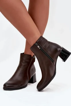 Botki Ocieplane|Brązowe I Beżowe Botki><noscript><img width=