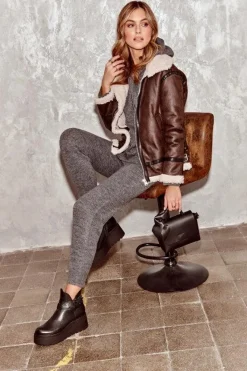 Botki Skórzane|Botki Na Koturnie>Zazoo Skórzane Botki Damskie Na Koturnie Platformie Z Paskami 1752 Czarne