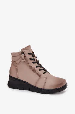 Botki Ocieplane|Botki Skórzane></noscript>Buty damskie Vinceza Skórzane Botki Damskie Na Koturnie Ocieplane Vinceza 39963 Beżowe Beżowy