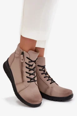 Botki Ocieplane|Botki Skórzane></noscript>Buty damskie Vinceza Skórzane Botki Damskie Na Koturnie Ocieplane Vinceza 39963 Beżowe Beżowy