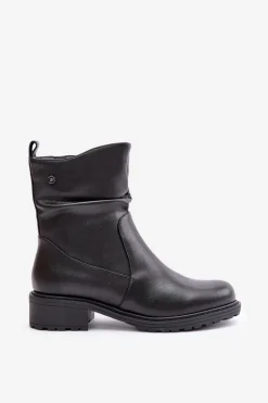 Botki Ocieplane|Botki Skórzane></noscript>Buty damskie Vinceza Skórzane Botki Damskie Ocieplane Z Marszczeniem Czarne Vinceza 66714