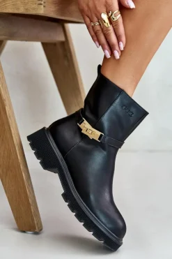 Botki Ocieplane|Czarne Botki><noscript><img width=