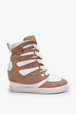 Botki Na Koturnie|Brązowe I Beżowe Botki><noscript><img width=