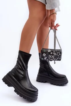 Czarne Botki|Botki Płaskie><noscript><img width=