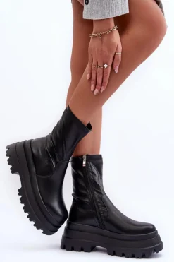 Czarne Botki|Botki Płaskie><noscript><img width=