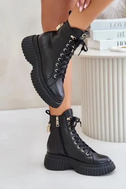 Damskie Trapery|Botki Skórzane><noscript><img width=