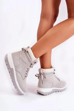 Czarne Botki|Botki Zimowe Damskie><noscript><img width=