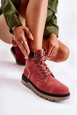 Best Skórzane Botki Na Platformie Czerwone Ressa Damskie Czarne Botki|Botki Zimowe Damskie