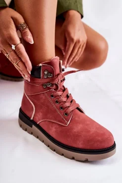 Best Skórzane Botki Na Platformie Czerwone Ressa Damskie Czarne Botki|Botki Zimowe Damskie