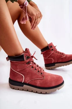 Best Skórzane Botki Na Platformie Czerwone Ressa Damskie Czarne Botki|Botki Zimowe Damskie