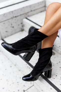 Botki Na Słupku|Czarne Botki><noscript><img width=