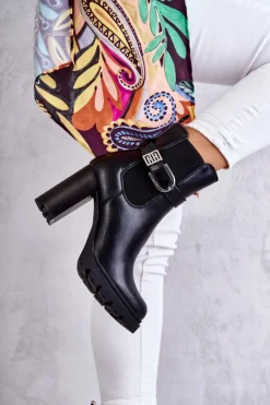 Botki Na Słupku|Czarne Botki><noscript><img width=