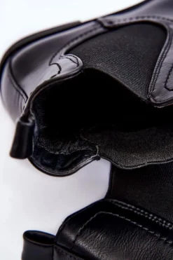 Czarne Botki|Botki Zimowe Damskie><noscript><img width=