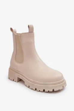 New Skórzane Botki Sztyblety Na Suwak Beżowe Pitrese Damskie Brązowe I Beżowe Botki|Botki Płaskie