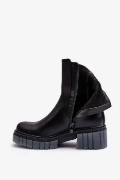 Czarne Botki|Botki Płaskie><noscript><img width=