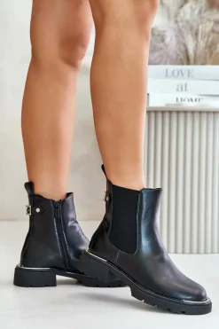 Botki Ocieplane|Czarne Botki><noscript><img width=